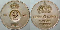 İSVEÇ 2 ÖRE 1965 KRAL 6. GUSTAF DÖNEMİ.