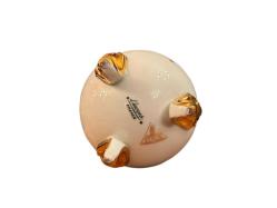 Limoges Fransız yumurta formunda porselen vazo - 13 cm boyunda -