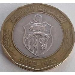 Tunus 5 Dinar 2002 (1423) - Habib Bourguiba Ölüm Yıldönümü Özel Baskı