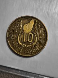 MADAGASKAR 1953 YILI 10 FRANK ÇÇT