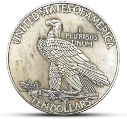 Antika Özgürlük Kızılderili Başlı On Dolarlık Madeni Para