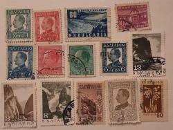 BULGARİSTAN 1920 - 1970 yılları arası   Klasik Damgalı  Pullar  14 Adet Fırsat Lotu- indirimli