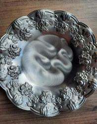 Antika kabartma desen tabak