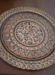 Bakır duvar süsü tabak