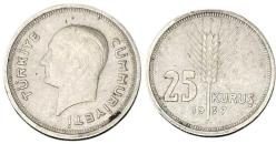 LOT.9 » Türkiye 25 Kuruş, 1937 Gümüş 3 gr