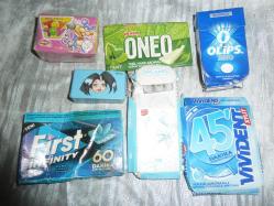 NOSTALJİ TENEKE PLASTİK KARTON SAKIZ ÇİKLET BOŞ  KUTULARI 100 ADET