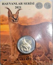 LOT.15 » Bimetal Hatıra Para Kara Kulak ÇİL Özel Tasarım Kit içinde