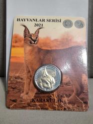 Bimetal Hatıra Para Kara Kulak ÇİL Özel Tasarım Kit içinde