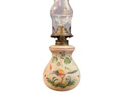 40 cm boyunda Fransız porselen gaz lambası
