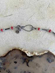 El İşçiliği Dizi Doğal Taş Gümüş Kolye ERK Tasarım