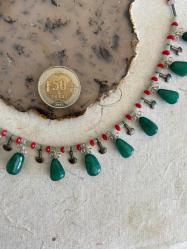 El İşçiliği Dizi Doğal Taş Gümüş Kolye ERK Tasarım