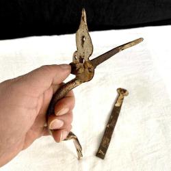 Antik Dövme Demir Kapı Mandalı Seti