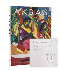 Akbaş. [Sergi kataloğu] [SANAT TARİHÇİSİ AHMET KAMİL GÖREN'E İTHAFLI İMZALI]. Metinler: Kaya Özsezgin