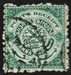 +++ HİNDİSTAN HAYDARABAD NİZAM MÜHRÜ      1915    0.5A    - DAMGALI , HALİYLE