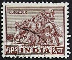 +++ HİNDİSTAN KONARAK ATI HEYKELİ      1949    - DAMGALI , HALİYLE