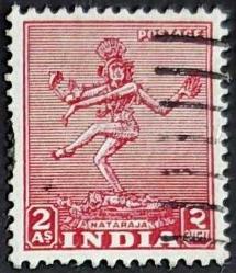 +++  HİNDİSTAN NATARAJA HEYKELİ  1949   2A    - DAMGALI