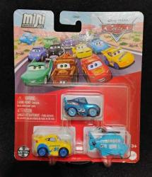 Disney Pixar Cars Mini Racers DINOCO McQUEEN CRUZ RAMIREZ & ROTOR TURBOSKY