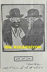 Osmanlıca Karagöz Mizah Dergisi-Gazetesi, Orijinal Dönem Basım, (Ottoman Magazine-Newspaper-Journal Illustré Cara-Gueuz) - 17 Mart 1926 - Sayı: 1878 - Karikatürist Togo'nun İsmet İnönü'yü Tasvir Eden Çalışması: Kara Kedi Gibi Aramızı Bozmaya Çalışıyor 