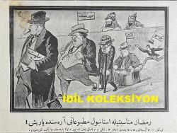 Osmanlıca Karagöz Mizah Dergisi-Gazetesi, Orijinal Dönem Basım, (Ottoman Magazine-Newspaper-Journal Illustré Cara-Gueuz) - 17 Mart 1926 - Sayı: 1878 - Karikatürist Togo'nun İsmet İnönü'yü Tasvir Eden Çalışması: Kara Kedi Gibi Aramızı Bozmaya Çalışıyor 