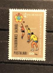 1966 4.ULUSLARARASI ASKERİ VOLEYBOL ŞAMPİYONASI  DAMGASIZ MNH p374c