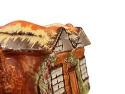 1950 ler ingiliz price bros ev şeklinde seramik çaydanlık - 20 cm 14 cm 11 cm