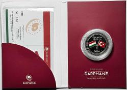 2024 Türk-Macar Kültür Yılı 925 Ayar Gümüş Hatıra Parası Sertifikalı Orijinal Darphane Kitinde