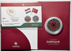 2024 Türk-Macar Kültür Yılı 925 Ayar Gümüş Hatıra Parası Sertifikalı Orijinal Darphane Kitinde