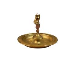 Napolyon görselli Avrupa pirinç kül tablası 13,5 cm çapında 10 cm boyunda