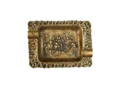 İnsan görselli pirinç Avrupa kül tablası 13 cm 9,5 cm ölçülerinde