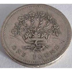 LOT.12 » İngiltere 1 Pound 1991 - Kuzey İrlanda Keten Çiçeği Temalı - II. Elizabeth Dönemi Koleksiyonluk Para