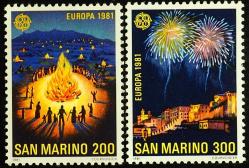 SAN MARINO CEPT AZİZ DENİZCİ OYUNLARI 1981 - DAMGASIZ