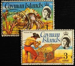 1974 CAYMAN ADALARI x2 DAMGALI PUL