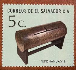 ANTIK PARÇA..EL SALVADOR,TEK PUL.DAMGALI