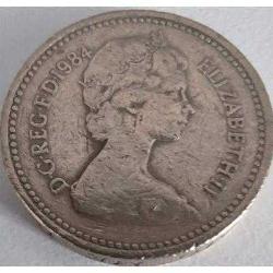 İngiltere 1 Pound 1984 - İskoçya Devedikeni Temalı - II. Elizabeth Dönemi Koleksiyonluk Para