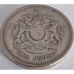 İngiltere 1 Pound 1983 - Kraliyet Arması Temalı - Serinin İlk Baskısı - Koleksiyonluk