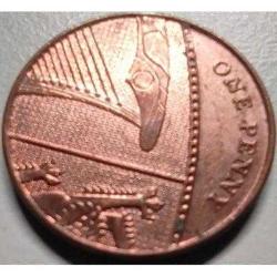 İngiltere 1 Penny 2009 - Çil - Modern Kraliyet Arması Kalkan Temalı - II. Elizabeth Dönemi Koleksiyonluk Para