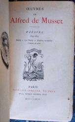 Oeuvres de Alfred de Musset Vol. 2 (Poesies 1833-1852) (S. H. Weiss Librairie Constantinople Etiketli)