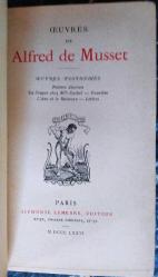 Oeuvres de Alfred de Musset Vol. 10 (Oeuvres Posthumes) (S. H. Weiss Librairie Constantinople Etiketli)