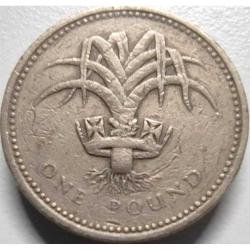 İngiltere 1 Pound 1985 - Galler Pırasası Temalı - II. Elizabeth Dönemi Koleksiyonluk Para