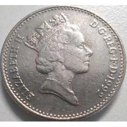 İngiltere 10 Penny 1992 - Küçük Modül (24.5 mm) - Taçlı İngiliz Aslanı - Koleksiyonluk Para