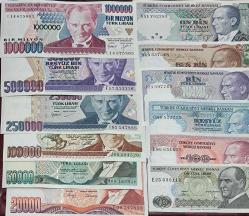 7.Emisyon 10-1 Milyon Lira arası Çilaltı -ÇİL Kondüsyon Kağıt Para