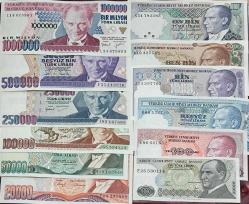 7.Emisyon 10-1 Milyon Lira arası Çilaltı -ÇİL Kondüsyon Kağıt Para