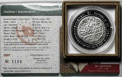 2023 III. Mehmed Osmanlı Padişahları Serisi No:13 925 Ayar Gümüş Hatıra Parası Sertifikalı Orijinal Darphane Kutusunda