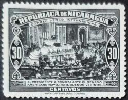 +++  NİKARAGUA BAŞKAN SOMOZA 1939 da AMERİKAN SENATOSUNDA    1940    - DAMGALI