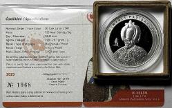 2023 II. Selim Osmanlı Padişahları Serisi No:11 925 Ayar Gümüş Hatıra Parası Sertifikalı Orijinal Darphane Kutusunda