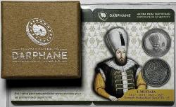 2024 I. Mustafa Osmanlı Padişahları Serisi No:15 925 Ayar Gümüş Hatıra Parası Sertifikalı Orijinal Darphane Kutusunda