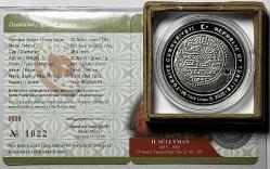 2025 II. Süleyman Osmanlı Padişahları Serisi No:20 925 Ayar Gümüş Hatıra Parası Sertifikalı Orjinal Darphane Kutusunda