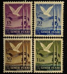 1947 İZMİR ENTERNASYONAL FUARI DAMGASIZ MNH