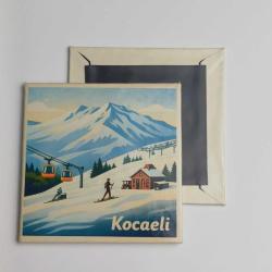 Kocaeli - Kartepe - Baskılı Buzdolap Magneti Kare - 9x9 cm