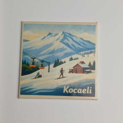Kocaeli - Kartepe - Baskılı Buzdolap Magneti Kare - 9x9 cm